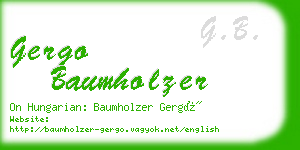 gergo baumholzer business card